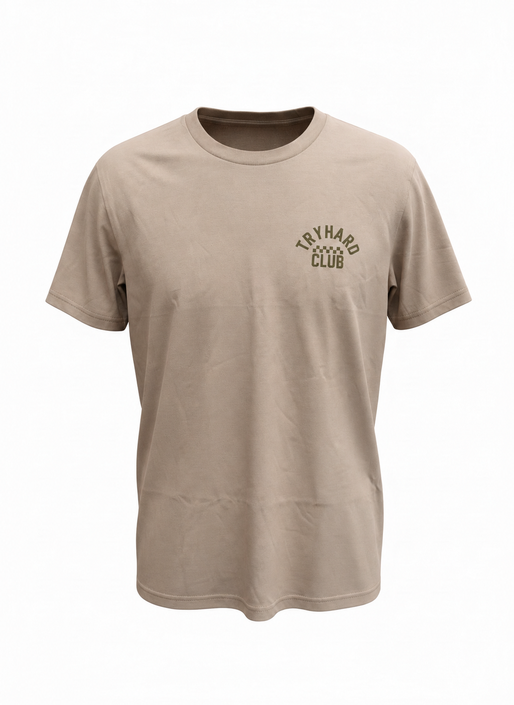 Tryhard Club Logo T-Shirt - Beige & Olive
